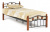 Кровать AT-126 Wood slat base дерево гевея/металл, 90*200 см (Single bed), красный дуб/черный. Фото №1