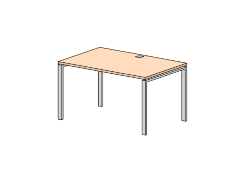 Стол писменный прямоугольный с пропуском под кабель глубиной 800 мм Европа Лайт. Фото №1