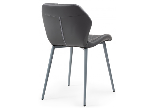 Стул Вальд экокожа серый / серый глянец фото Стул Вальд экокожа серый / серый глянец. Фото №4