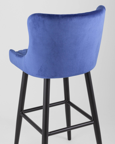 Стул барный Ститч велюр синий. Фото №8
