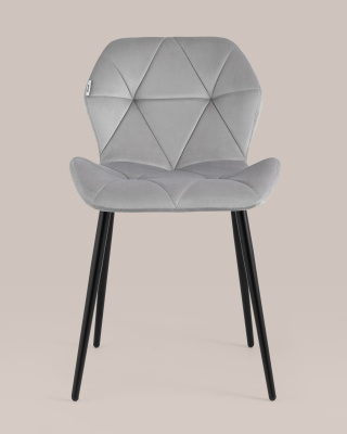 Стул Эдвин велюр серый. Фото