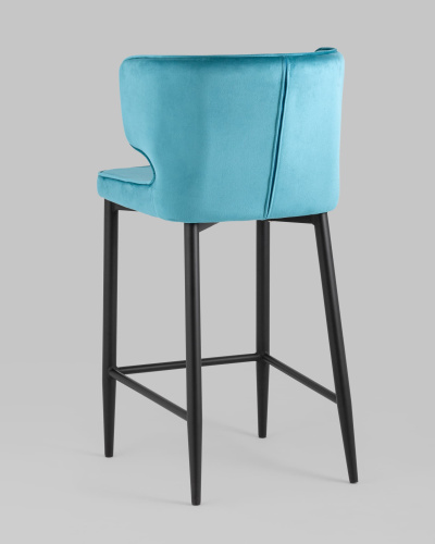 Стул полубарный Матео велюр темно-бирюзовый. Фото №7