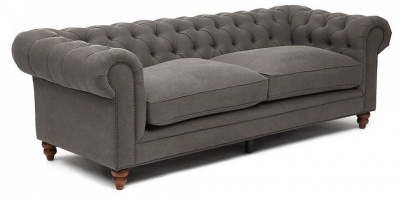 Диван Secret De Maison Chesterfield (mod. 5137-60) дерево береза, ткань: хлопок, 240*96*76см, серый / AJ808-12. Фото №2