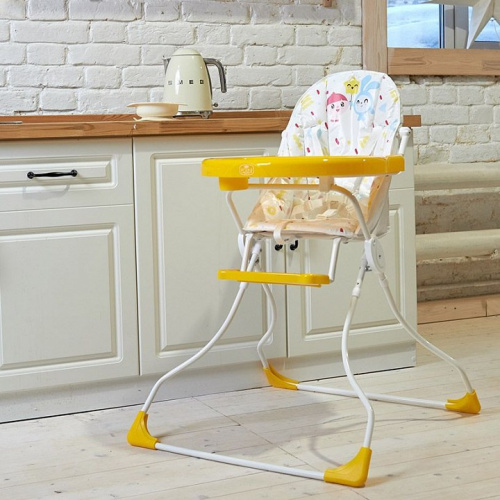 Стул для кормления Polini Kids Малышарики Солнечный день, белый. Фото №10