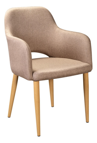 Кресло VAN HALLEN (mod. 2433S) ткань/металл, 54,5х53,5/76 см, высота до сиденья 46 см, серый/черный (поставляется по 2 шт). Фото №1