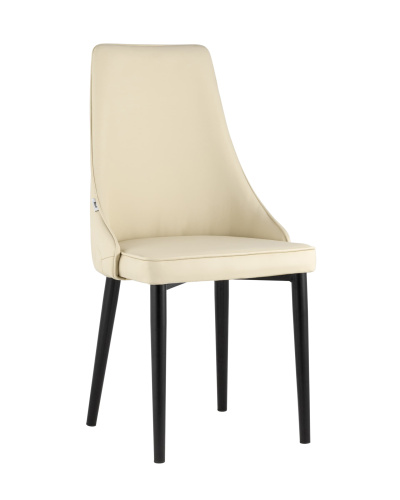 Стул Луис экокожа кремовый черные ножки. Фото №2