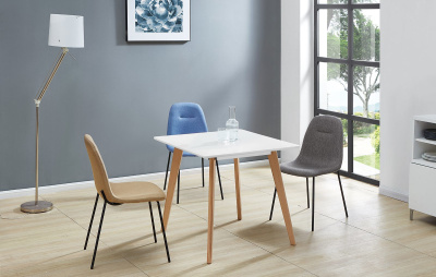 Стол M-407/80 белый матовый/бук фото Стол M-407/80 белый матовый/бук. Фото №2