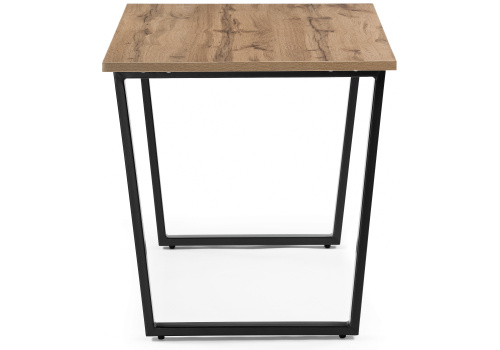 Стол деревянный Лота Лофт 120 25 мм дуб вотан / матовый черный. Фото №4