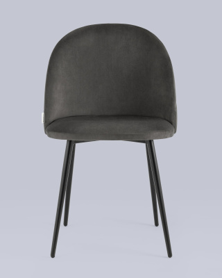 Стул Фолио велюр тёмно-серый. Фото