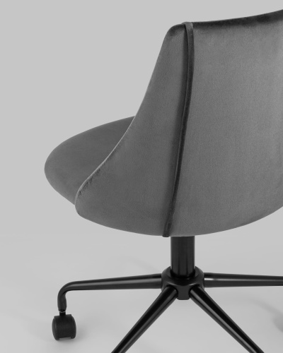 Кресло компьютерное Сиана велюр серый. Фото №8