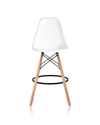 Стул барный DSW, белый фото Стул барный DSW, белый. Фото №4