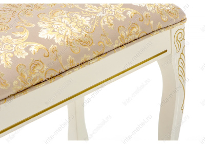 Стул деревянный Валентино патина золото / бежевый. Фото №4