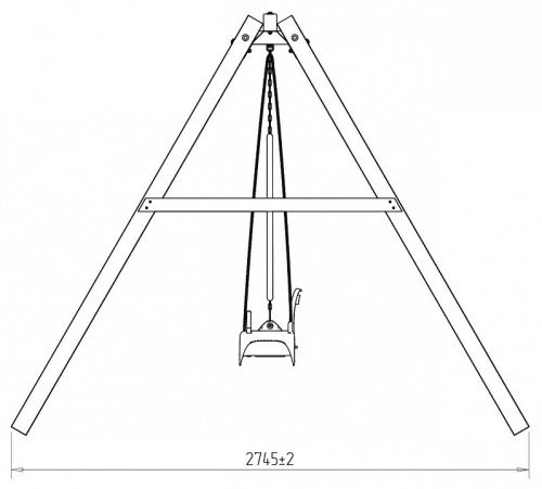 Качели детские Р911-15, коричневый. Фото №8
