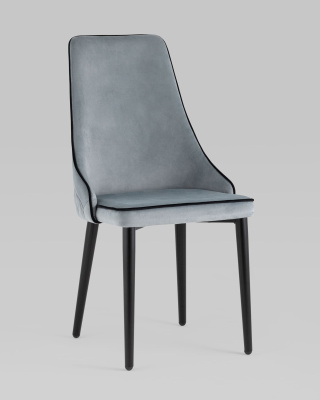 Стул Луис с кантом велюр серый. Фото №3