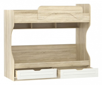 Оливия ИЧП 015.02 М5 Кровать Белое дерево, Дуб Сонома. Фото