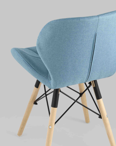 Стул Бон рогожка голубой. Фото №8