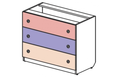 Комод высокий широкий Силуэт. Фото