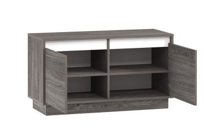 Тумба НМ 040.53 Virginia   Белый Скандинавский/Ясень Анкор темный. Фото №2