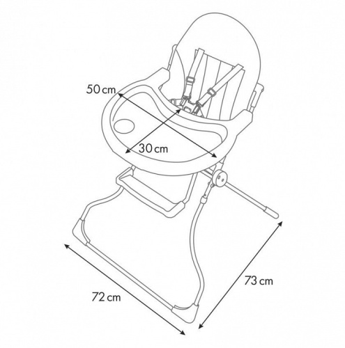Стул для кормления Polini Kids Малышарики Солнечный день, белый. Фото №9
